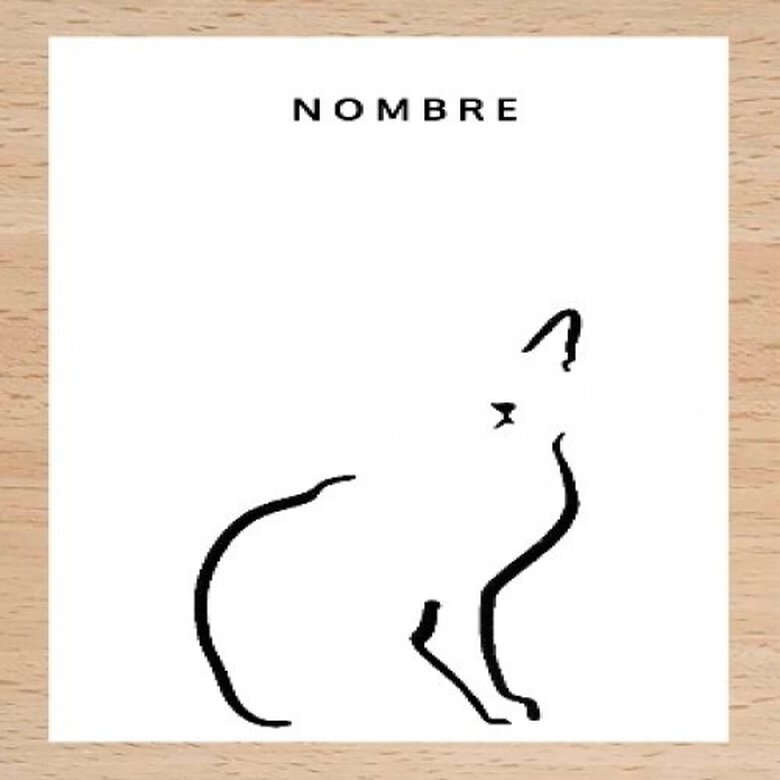 Ilustración gato doméstico marco de madera color Blanco, , large image number null