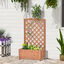 Outsunny Jardinera con Enrejado Marrón, , large indicador imagen numero 2