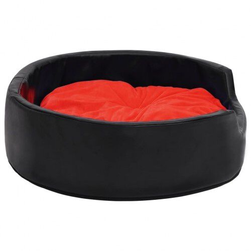Vidaxl sof&aacute; acolchado ovalado con coj&iacute;n negro y naranja para perros, , large Imagen numero 6