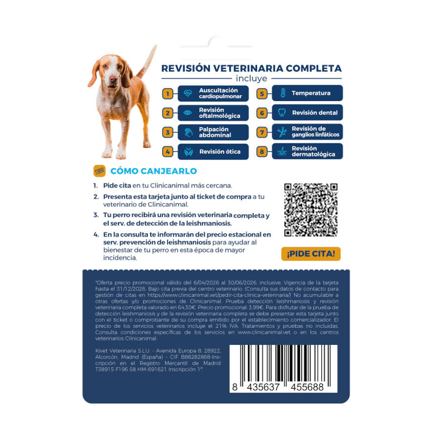 Tarjeta Veterinaria Detecci&oacute;n Leishmaniosis para perros, , large Imagen numero 2