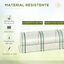 Outsunny Invernadero de Jardín 295x100x80 cm Invernadero para Terraza Tipo Túnel Cultivo de Plantas Semilla Vivero Casero Marco de Acero y Cubierta de PVC Transparente, , large indicador imagen numero 4