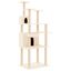 vidaXL Rascador para gatos con postes de sisal crema 166 cm, , large indicador imagen numero 1