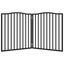 vidaXL Puerta para perros plegable 2 paneles madera álamo negra 160 cm, , large indicador imagen numero 9
