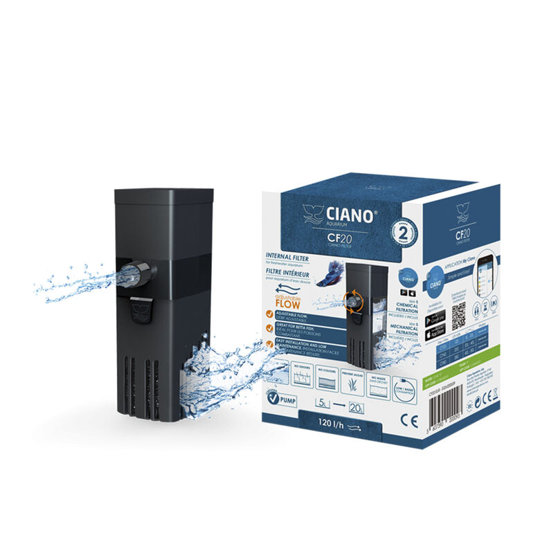 Ciano Set de Acuario Cube Aqua LED Negro thumbnail