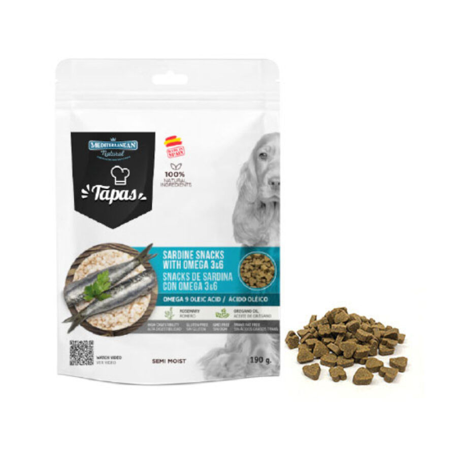 Mediterranean Natural Tapas Galletas de Sardina para perros