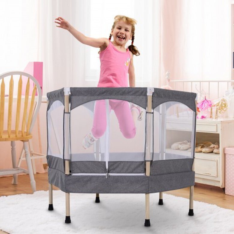 Trampolín infantil Homcom para mascotas y niños color Gris, , large image number null