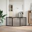 vidaXL Puerta para perros plegable 3 paneles madera álamo negra 150 cm, , large indicador imagen numero 8