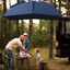 Outsunny Toldo para Coche Toldo para Camping con Altura Ajustable y Bolsa de Transporte Impermeable Anti-UV para Picnic Playa 290x278x230-260 cm Azul Oscuro, , large indicador imagen numero 2
