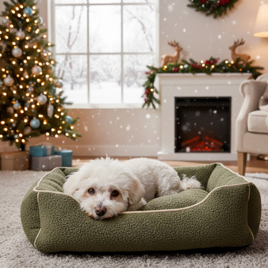 Wonder Christmas Cama Navide&ntilde;a Marr&oacute;n para perros, , large Imagen numero 3