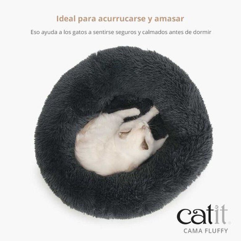 Catit Cama Fluffy, Gris Oscuro - Ref. 41882, , large image number null