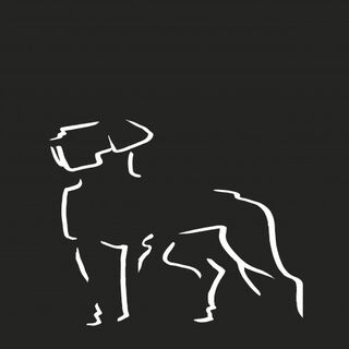 Ilustración Dogo sin marco color Negro