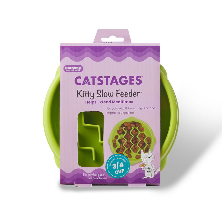 Catstages Cat Fun Comedero Lento Verde para gatos thumbnail