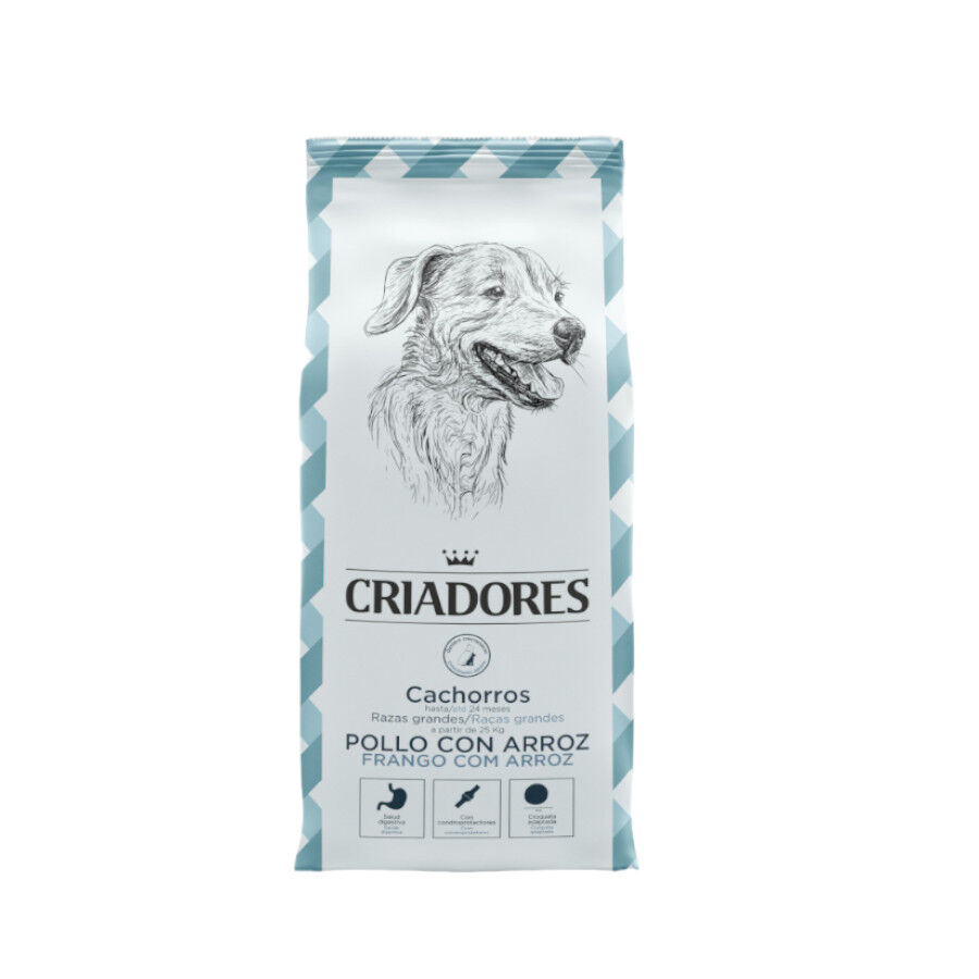 Criadores Pollo y Arroz pienso para cachorros de razas grandes thumbnail