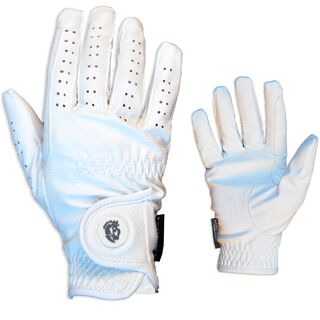 Guarnicioneria Los Nietos Guantes De Equitación Serino Color Blanco Equipamiento Para El Caballo 