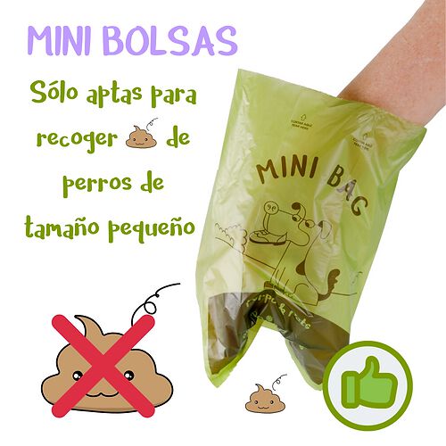 Peppo And Pets Mini Bolsas Biobasadas Para Recoger Cacas De Perro Pequeñas thumbnail