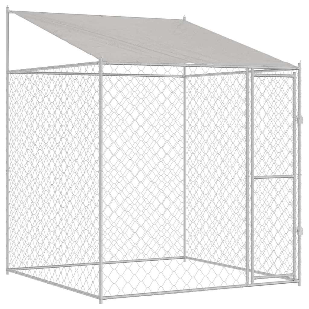 vidaXL Jaula para perro 200 x 200 x 258 cm acero y PE