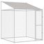 vidaXL Jaula para perro 200 x 200 x 258 cm acero y PE, , large indicador imagen numero 1