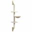 vidaXL Árbol rascador para gatos de pared crema 142,5 cm, , large indicador imagen numero 1