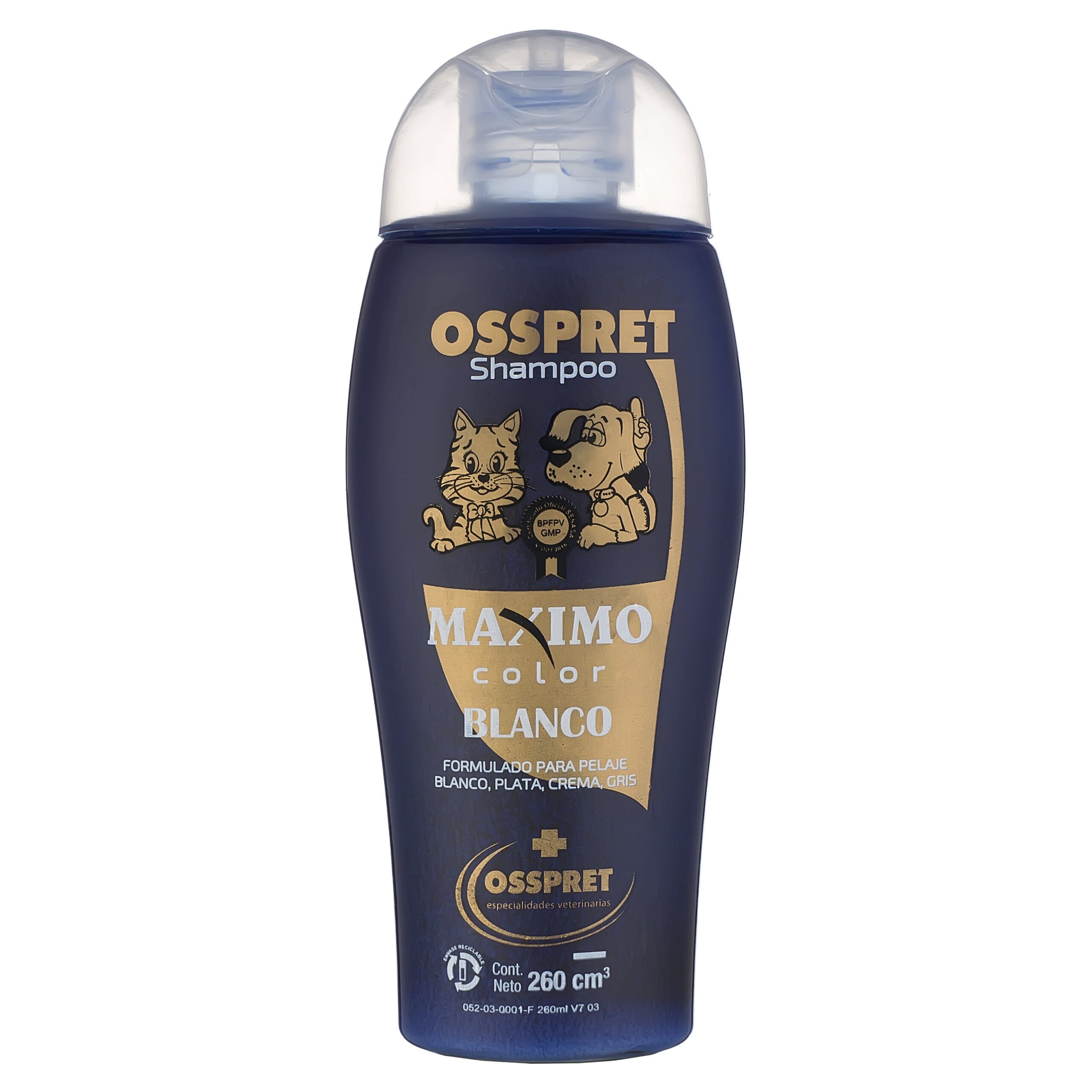 Osspret Champú Máximo Color Blanco para perros y gatos