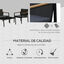 Outsunny Conjunto Muebles de Ratán PE de 4 Piezas con Cojines 2 Sillones 1 Sofá Doble y Mesa de Centro para Jardín Terraza Patio Negro y Gris, , large indicador imagen numero 4