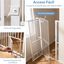 COSTWAY Puerta para Mascotas de Metal, Barrera Ajustable con 2 Extensiones y Puerta Peque&ntilde;a, Ideal para Cocina y Escaleras, 77-104 cm de Ancho, Blanco (Altura de 150cm), , large indicador imagen numero 4