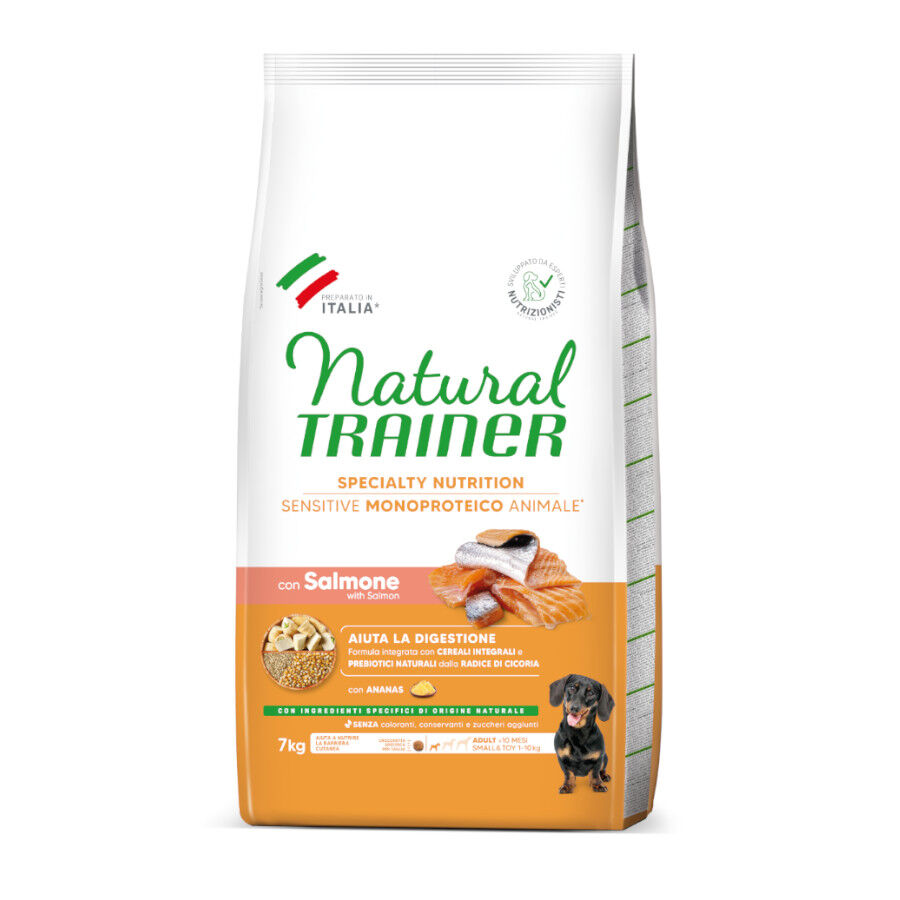 7 kg Natural Trainer Adult Mini Sensitive Salm&oacute;n pienso para perros, , large Imagen numero 1