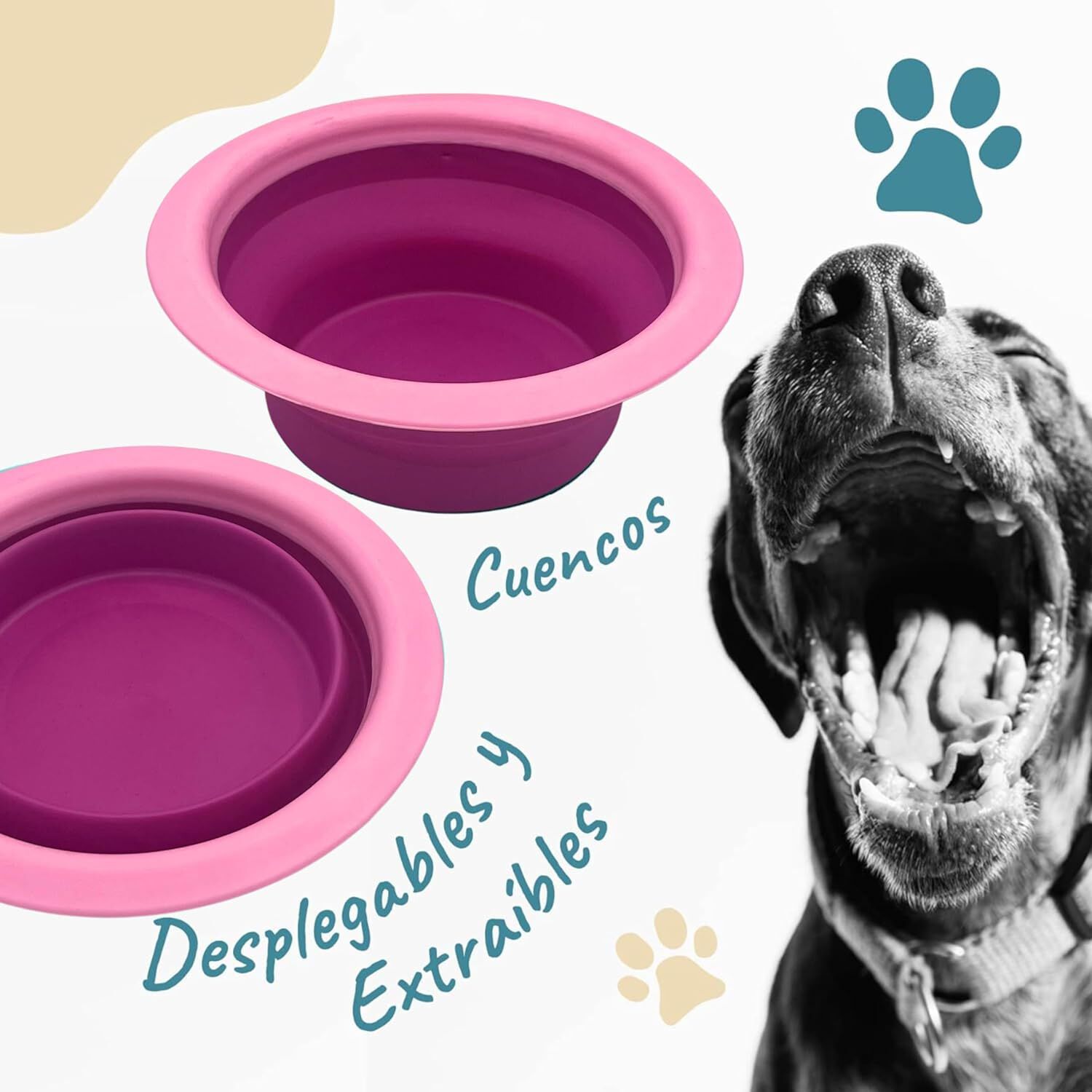 EL &Aacute;TICO PETS Comedero Perro Elevado con Bebedero Antisalpicaduras Perro. Comedero Perro Antivoracidad Desmontable, , large Imagen numero 4