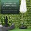 Outsunny Base de Sombrilla con 4 Ruedas Bloqueables Soporte de Parasol Rellenable de Arena 18 kg o Agua 16 kg para Jardín Patio Terraza 45x45x39 cm Negro, , large indicador imagen numero 4