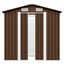 vidaXL Caseta de almacenamiento jardín acero marrón 204x132x186 cm, , large indicador imagen numero 3