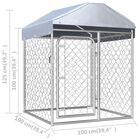 Perrera de exterior con toldo para mascotas color Plateado, , large image number null