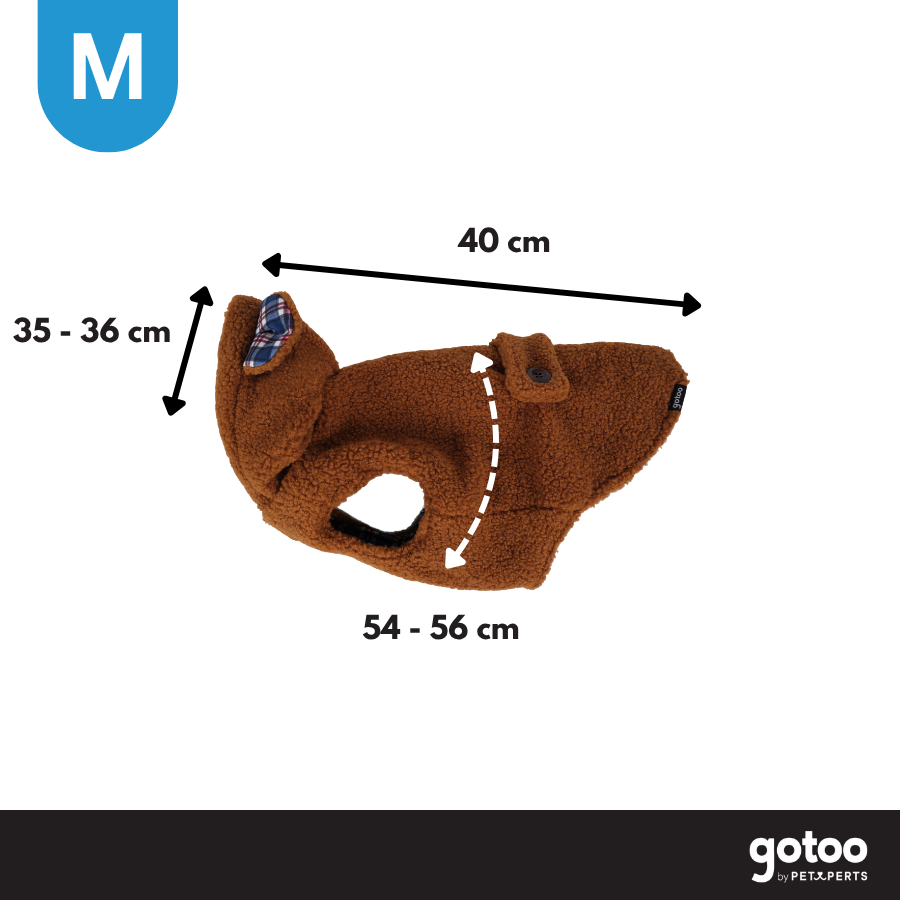 Gotoo Abrigo Teddy Marr&oacute;n para perros, , large Imagen numero 4
