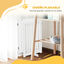 PawHut Barrera para Perros de Madera Valla para Mascotas Plegable de 3 Paneles con 1 Puerta y Patas de Apoyo para Pasillo Escalera 155x35,5x76 cm Blanco, , large indicador imagen numero 5