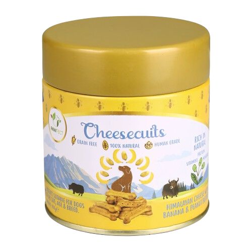 Galletas de queso para perros con pl&aacute;tano y mantequilla de man&iacute; - Cheesecuits (100 g/3,53 oz), , large Imagen numero 1