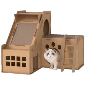 PawHut Rascador para Gatos Marrón
