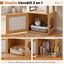 COSTWAY &Aacute;rbol Rascador para Gatos, Torre para Gatos de de M&uacute;ltiples Niveles con Postes Rascadores de Sisal, Condo, Zona de Alimentaci&oacute;n y Bola Colgante y Recinto para Caja de Arena, 117,5 cm (Natural), , large indicador imagen numero 2
