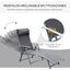 Outsunny Tumbona Plegable Tumbona de Jardín con Respaldo Ajustable en 7 Niveles Almohada y Reposabrazos Carga 165 kg para Piscina Terraza Camping 137x63,5x100,5 cm Gris, , large indicador imagen numero 4