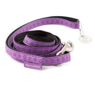 MacLeather Classic correa lila para perros