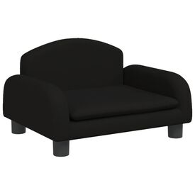 vidaXL Cama tela negra para perros