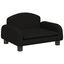 vidaXL Cama para perros de tela negra 50x40x30 cm, , large indicador imagen numero 1