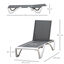Outsunny Tumbona Reclinable de Jardín de Aluminio con Ruedas y Respaldo Ajustable en 5 Niveles Sillón Relax para Terraza Balcón Piscina 170x67,5x95 cm Gris Blanco, , large indicador imagen numero 3