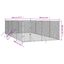 vidaXL Perrera de exterior acero galvanizado plateado 4x4x2 m, , large indicador imagen numero 43