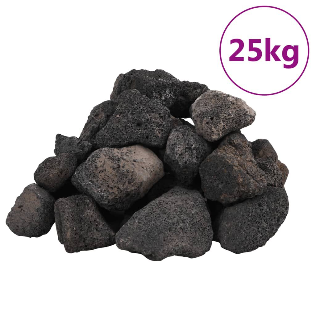 VidaXL Rocas volcánicas negras pequeñas para acuarios thumbnail