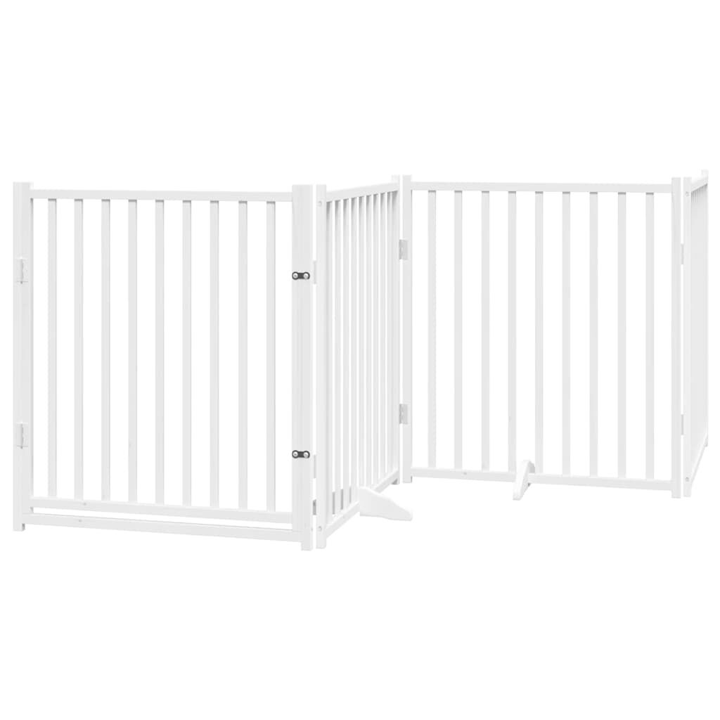 vidaXL Puerta para Perros Plegable Paneles Puerta de Seguridad Madera de &Aacute;lamo, , large Imagen numero 5