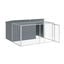 Vidaxl Caseta Con Corral Acero Galvanizado para perros, , large indicador imagen numero 2