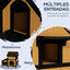 PawHut Casa para Gatos Madera Natural, , large indicador imagen numero 4