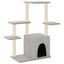 vidaXL Rascador para gatos con postes de sisal gris claro 97,5 cm, , large indicador imagen numero 1