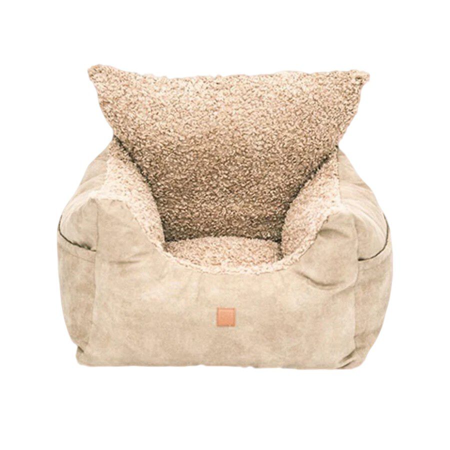 Pet and Co Asiento De Coche Harry Cuero Sint&eacute;tico Beis - Perros, , large Imagen numero 1