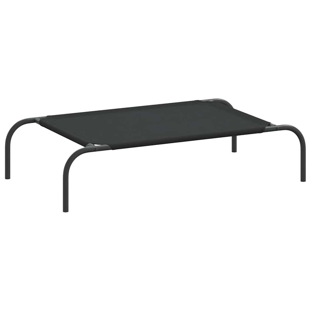vidaXL Cama elevada para perros negra tela Oxford y acero, , large Imagen numero 6