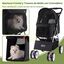 COSTWAY Cochecito para Mascotas, Carrito para Perros Plegable con Ruedas Grandes, Malla Transpirable, Cubierta Impermeable, Portavasos y Cesta, Carro para Perros Peque&ntilde;os y Gatos hasta 15 kg, Negro, , large indicador imagen numero 4