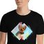 Mascochula camiseta hombre acuarelas personalizadas con tu mascota negro, , large indicador imagen numero 1